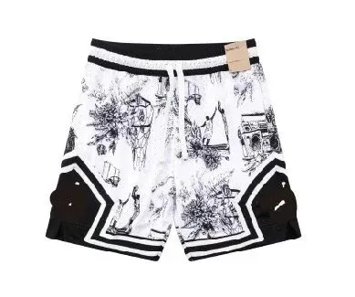 Jordan Basketball Shorts Sketch Print
