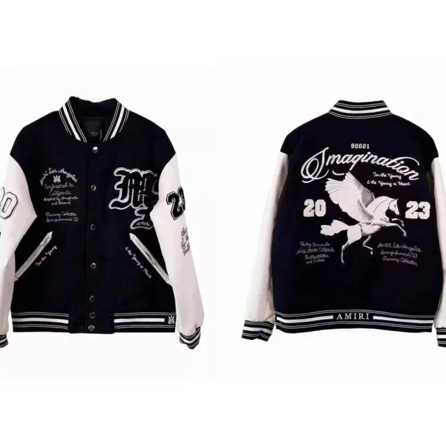 Amiri Varsity Jacket Imagination Print