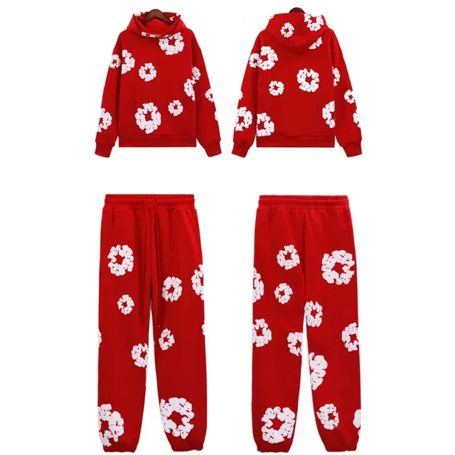 Hoodie and Joggers Set Floral Print