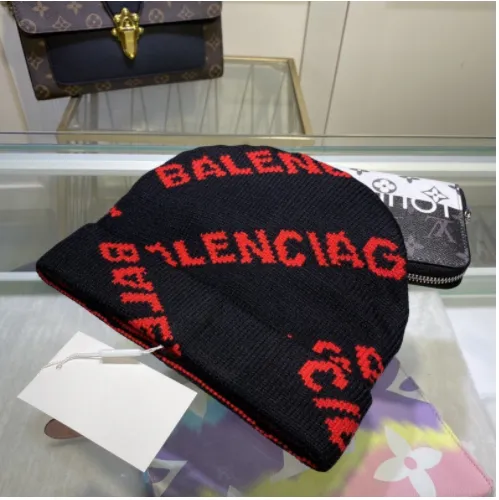 Balenciaga Knit Beanie Logo Intarsia