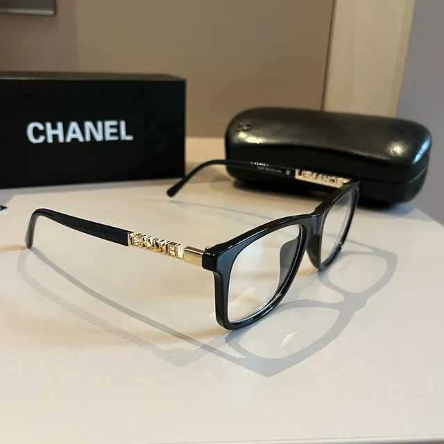Chanel Optical Frame Crystal-Embellished Temples