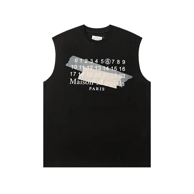 Maison Margiela Sleeveless Tee Numbers Tape Print
