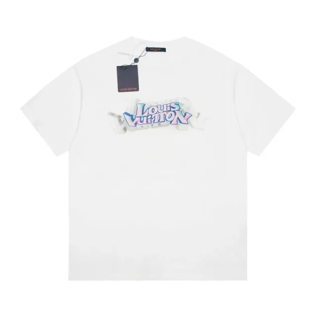 Louis Vuitton Graphic T-Shirt Multicolor Logo Print