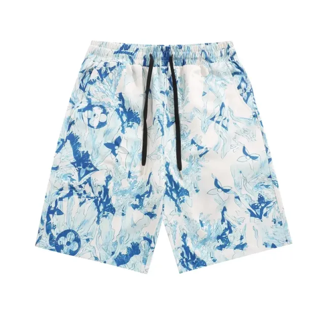 Louis Vuitton Printed Shorts Monogram Wave Print