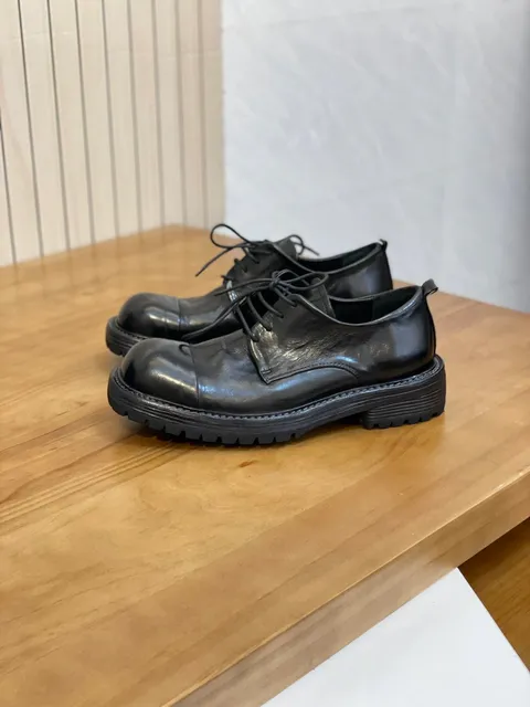 Dior Cap-Toe Derby Distressed Leather