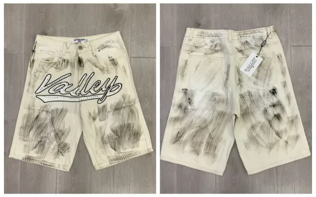V13 hot diamond jeans white