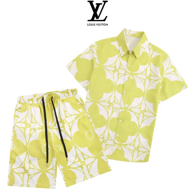 Louis Vuitton Printed Shirt and Shorts Set Monogram Floral