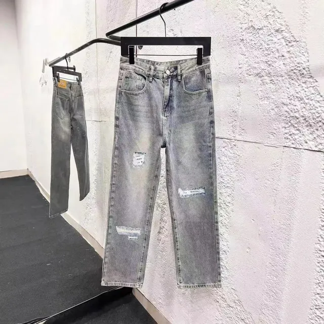 Levi's Distressed Straight Jeans
