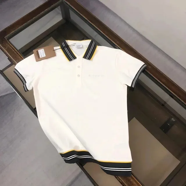 Burberry Polo Shirt Striped Trim