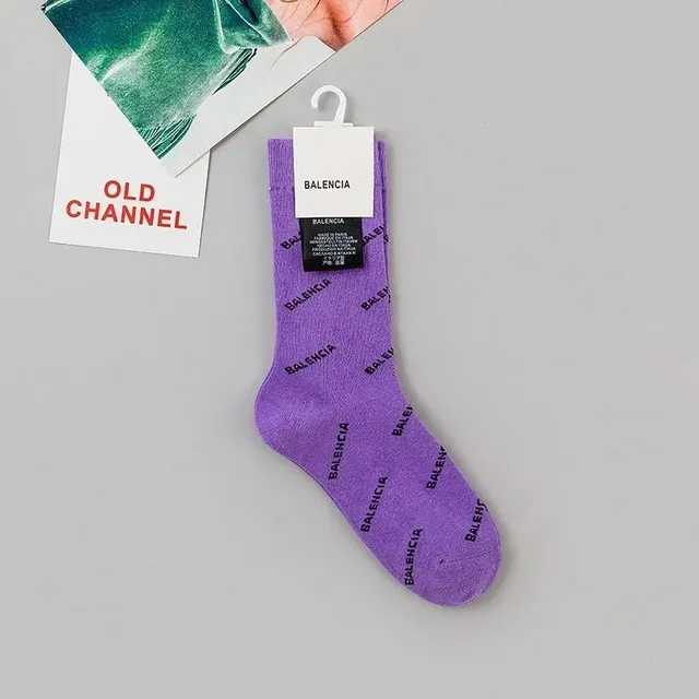 Balenciaga Logo Socks All-Over Logo