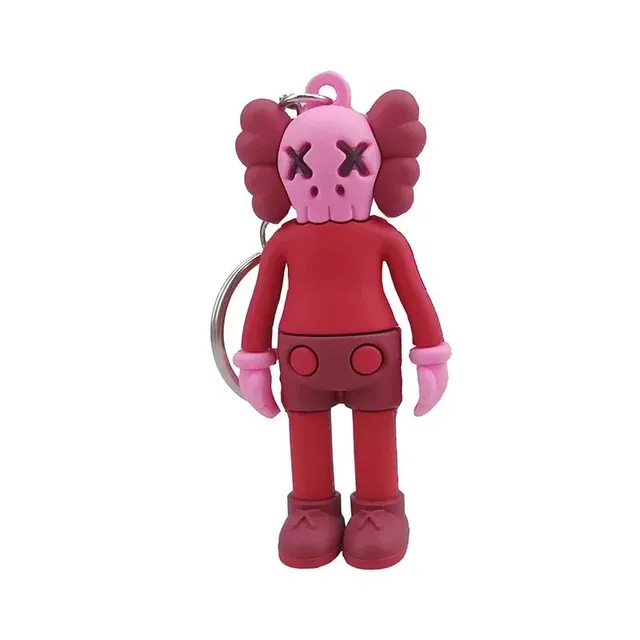 KAWS Companion Keychain Pink and Red