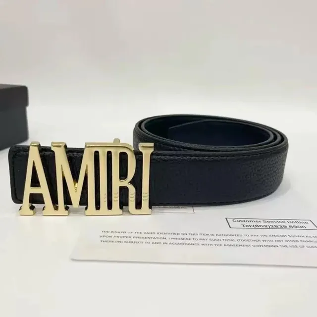 Logo Belt Gold AMIRI Buckle
