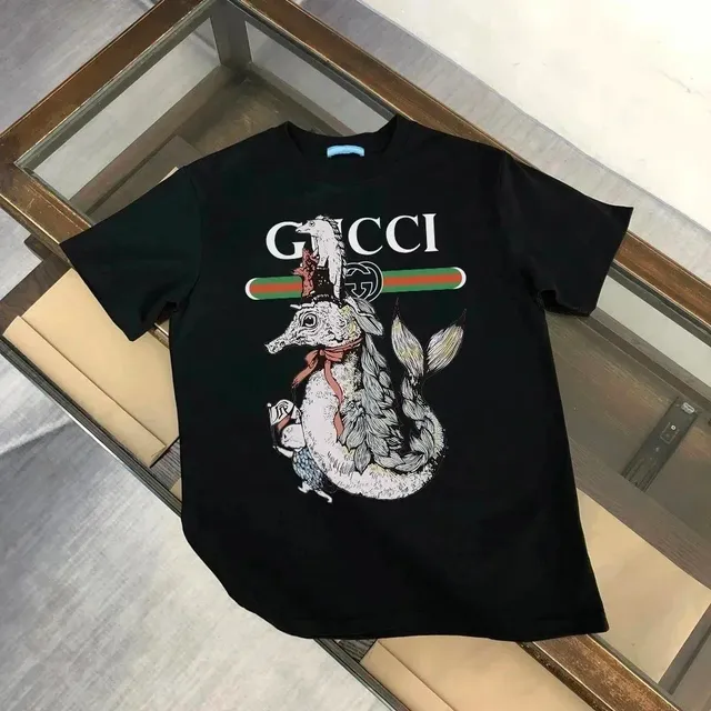 Gucci Graphic T-Shirt Mermaid Print