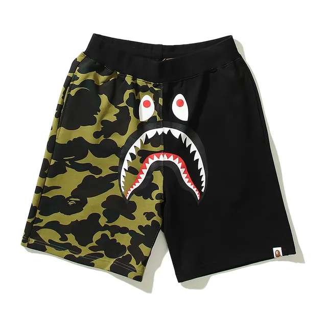 BAPE Shark Shorts Camo Split Shark