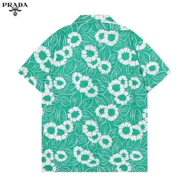 Prada Short-Sleeve Shirt Floral Print