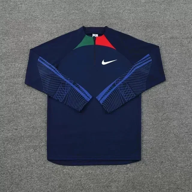 Nike Tech Fleece Half-Zip Navy/Red/Green