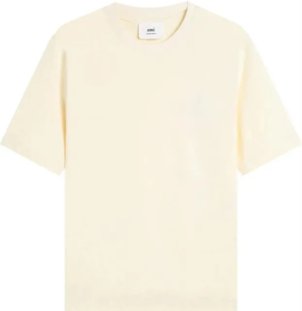 AMI Paris Cotton T-Shirt Off-White