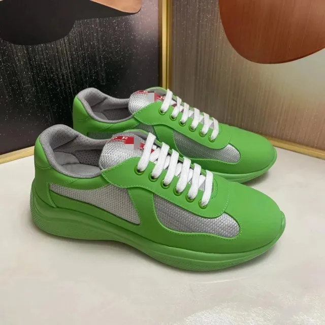 Prada Linea Rossa Trainer Neon Green Mesh