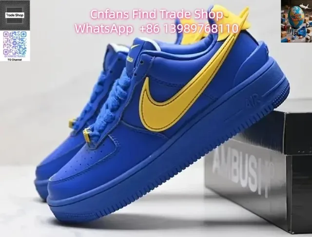 Nike Air Force 1 Low Royal Blue Yellow Swoosh