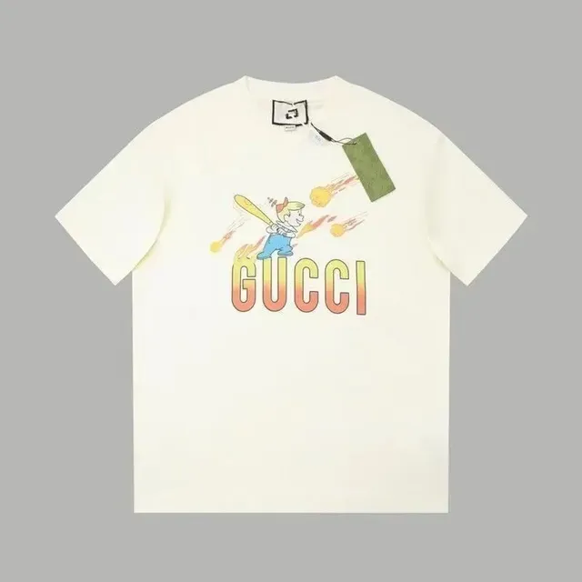Gucci Graphic T-Shirt Cartoon Baseball Print