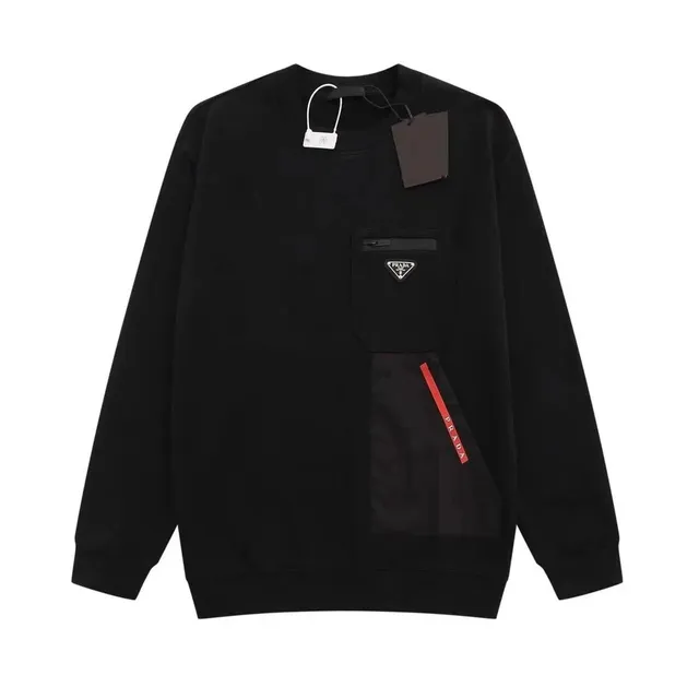 Prada Crewneck Sweatshirt Zip Pocket