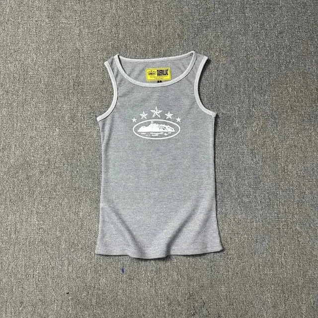 Corteiz Ribbed Tank Top Five Stars Graphic