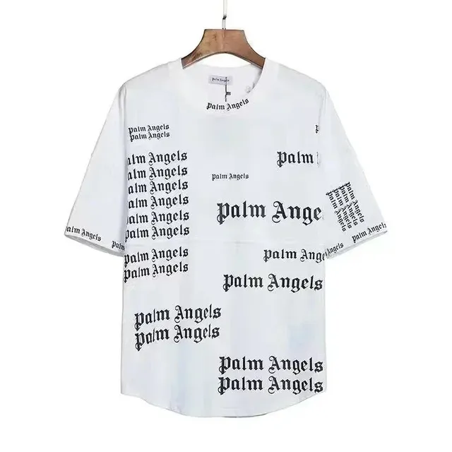 Logo Print T-Shirt All-Over Palm Angels Logo