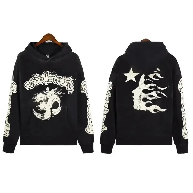 Hellstar Hoodie Om Symbol Print