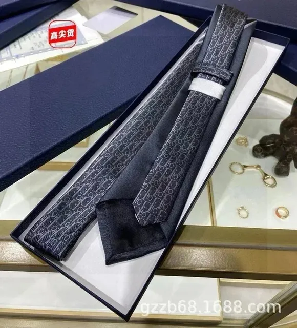 Dior Neck Tie Oblique Logo Pattern