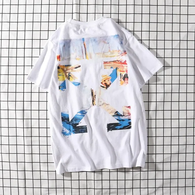 Off-White Graphic Tee Painted Arrow Print