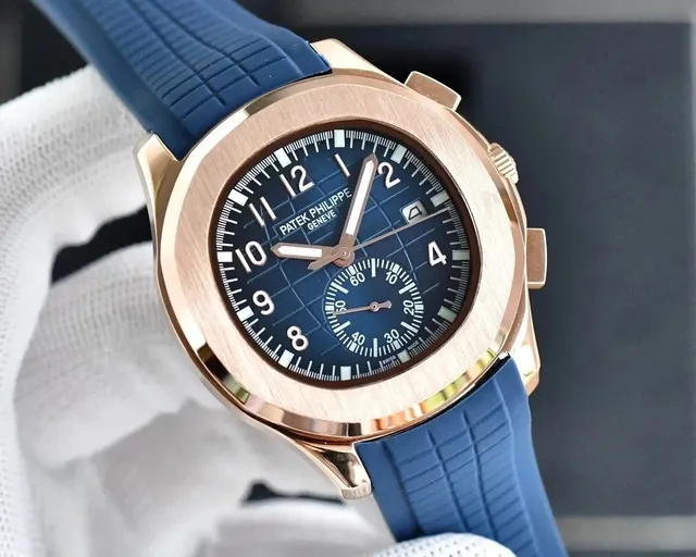 Patek Philippe Aquanaut Chronograph Blue Dial with Rose Gold Case