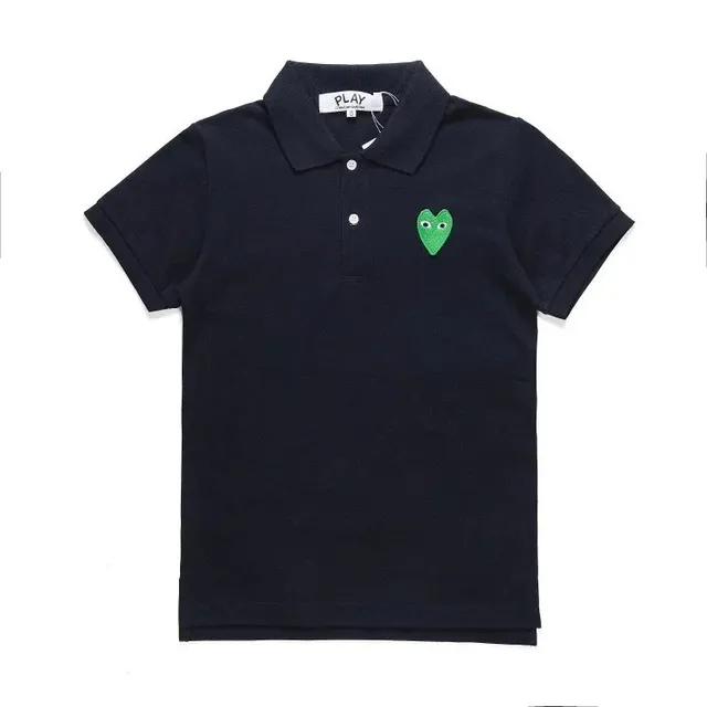 Comme des Garçons Polo Shirt Green Heart Logo