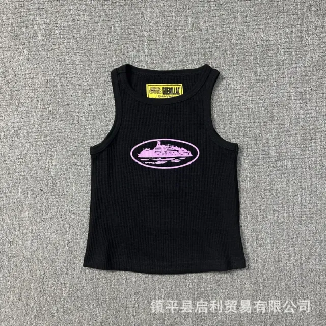 Corteiz Ribbed Tank Top Island Graphic