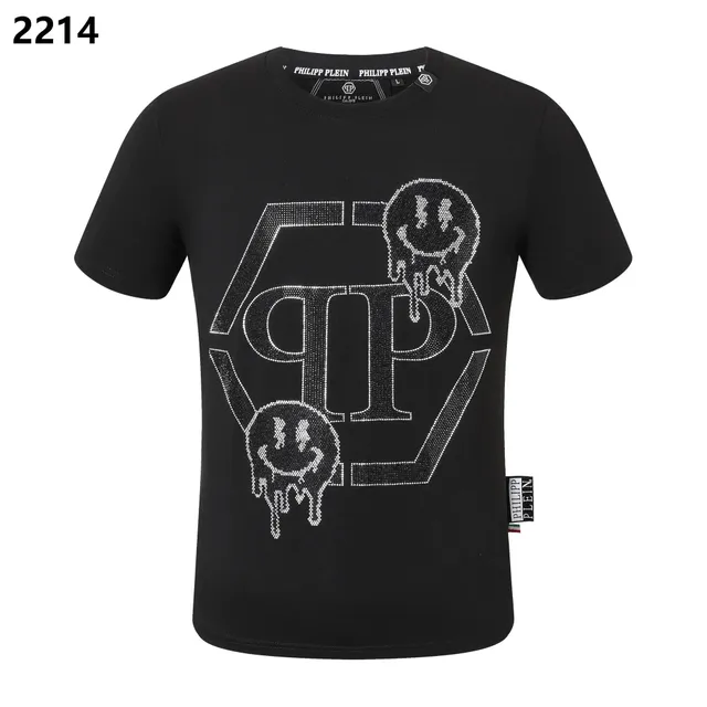 Philipp Plein Graphic T-Shirt Crystal Smiley Logo