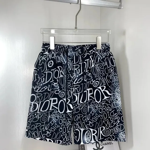 Logo Print Shorts All-Over DIOR Graffiti