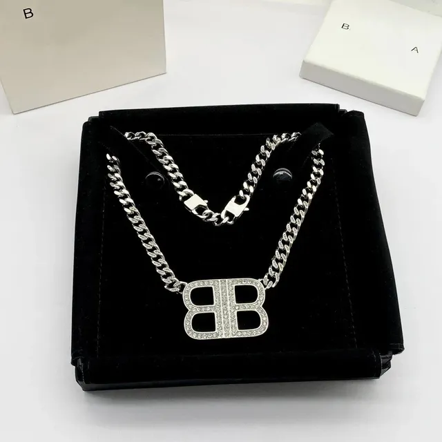Balenciaga BB Necklace Crystal-Embellished