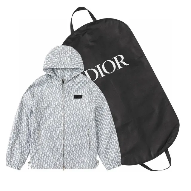 Dior Oblique Print Hooded Jacket Monogram Pattern