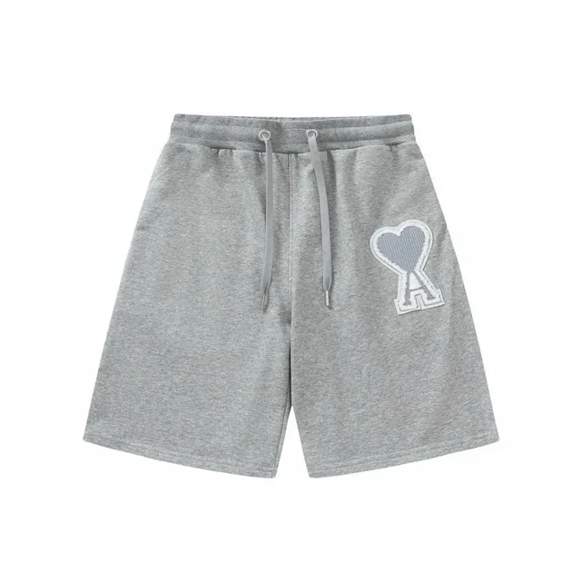 Amiri Heart Logo Shorts Heather Grey