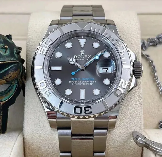 Rolex Yacht-Master Grey Dial with Blue Hands