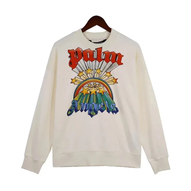 Palm Angels Crewneck Sweatshirt Rainbow Stars Graphic