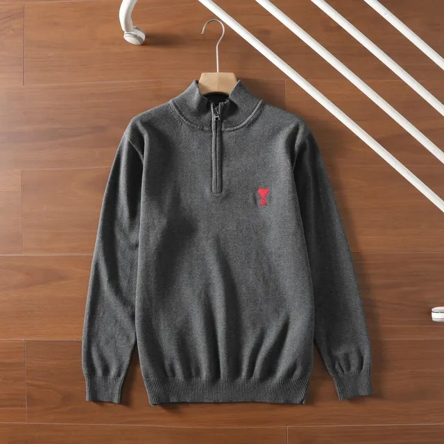 Off-White Half-Zip Knit Sweater Red Arrow Logo
