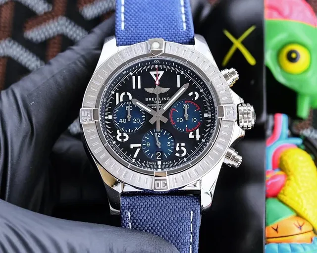 Breitling Chronomat 44 Blue Dial with Red Subdials