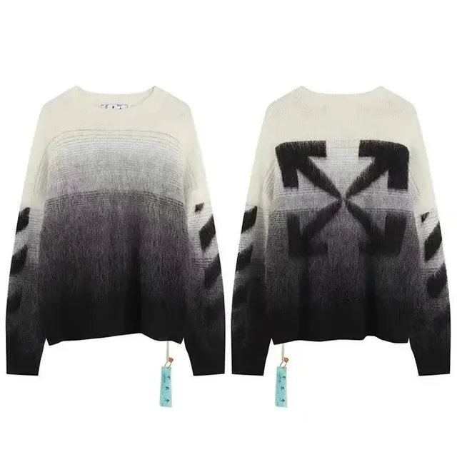 Off-White Ombre Arrow Sweater Gradient with Diagonal Arrows