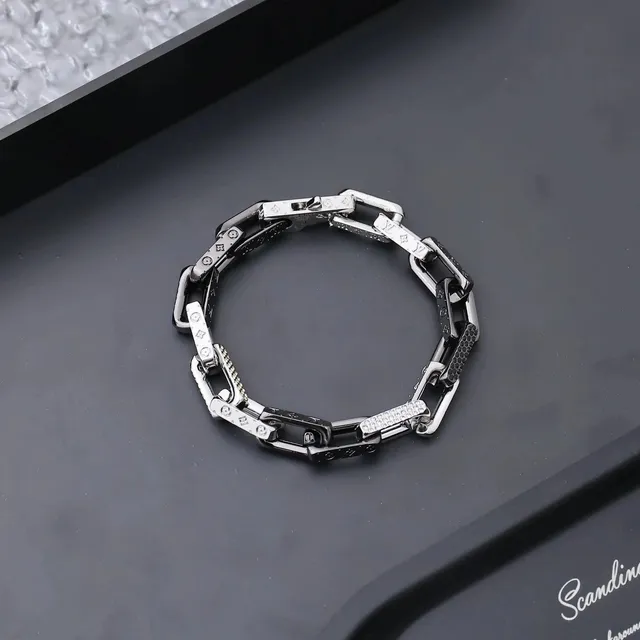 Louis Vuitton Chain Bracelet Monogram Link with Diamonds