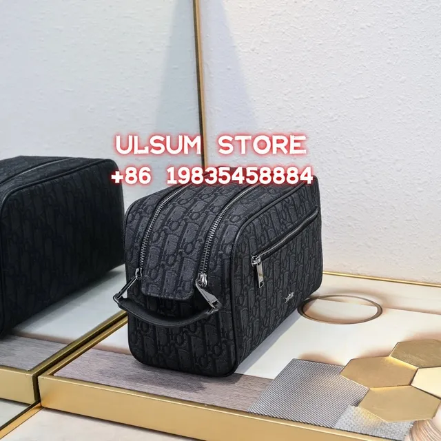 Dior Oblique Toiletry Bag Monogram Canvas