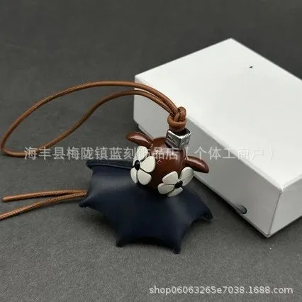 Swarovski Bat-shaped Pendant Leather and Resin Charm