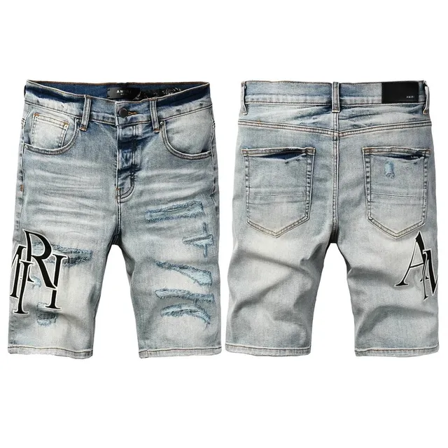 Amiri Distressed Denim Shorts