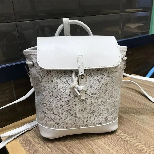 Goyard St. Louis Backpack White Goyardine Canvas