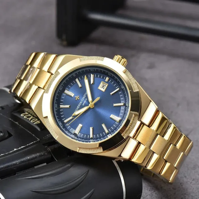 Vacheron Constantin Overseas Blue Dial Gold Case