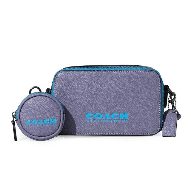 Coach Crossbody Set Purple with Teal Logo